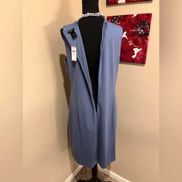 Ann Taylor Elegant Blue Sleeveless Sheath Dress, size 12 - Picture 4 of 8